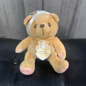 Retired Cherished Teddies Jacki Teddy Bear Beanie With Satin Head Band & Tag